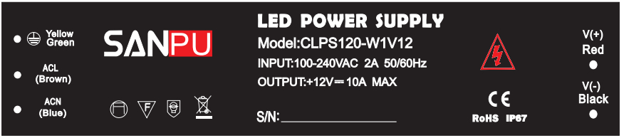 CLPS120_W1V12_SANPU_12VDC Waterproof_LED_3