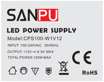 CPS100_W1V12_SANPU_12volt_power_supply_100watt_3