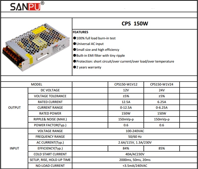 CPS150_W1V24_SANPU_SMPS_Power_Supply_24_Volt_1