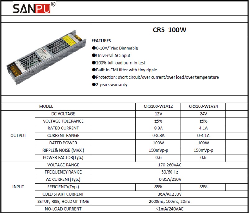 CRS100_W1V12_SANPU_Dimmable_Power_Supply_12V_100W_1