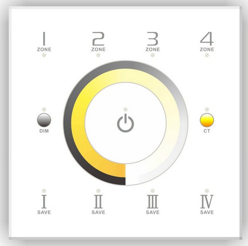 DX7_Wireless_LED_Controller_Multi_Zone_Color_Temperature_Touch_Panel_Dimmer