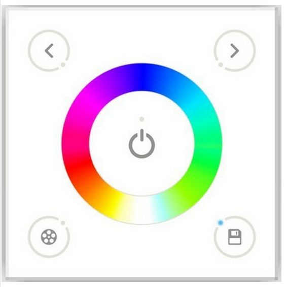 Glass_Touching_Panel_Wall_Mounted_Full_Color_Console_D3_RGB_LED_Controller