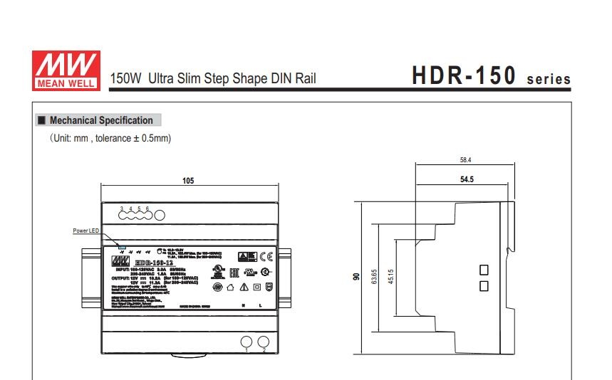 MEAN_WELL_DIN_Rail_Power_Supply_Ultra_Slim_LED_Driver_HDR_150_7