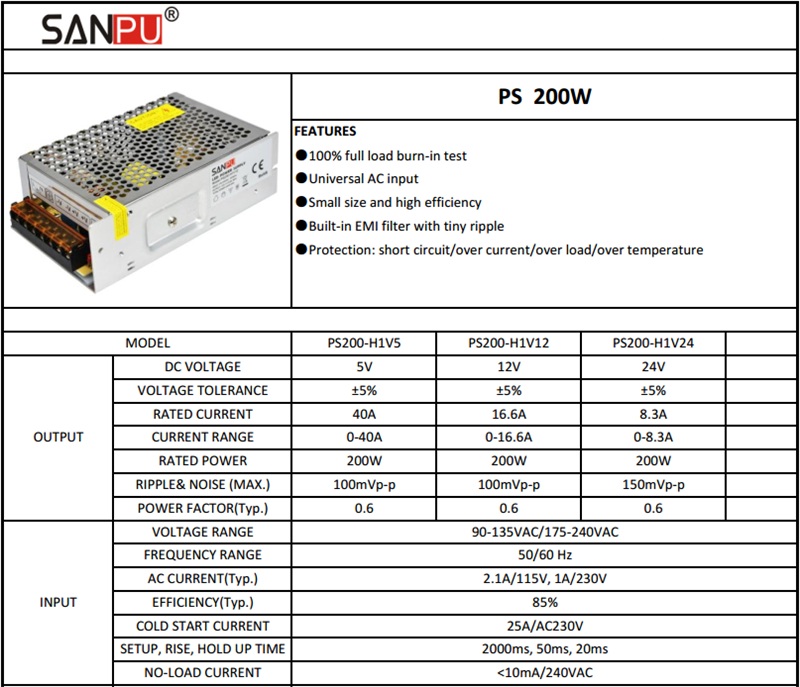 PS200_H1V12_SANPU_SMPS_12v_200w_LED_Switching_1