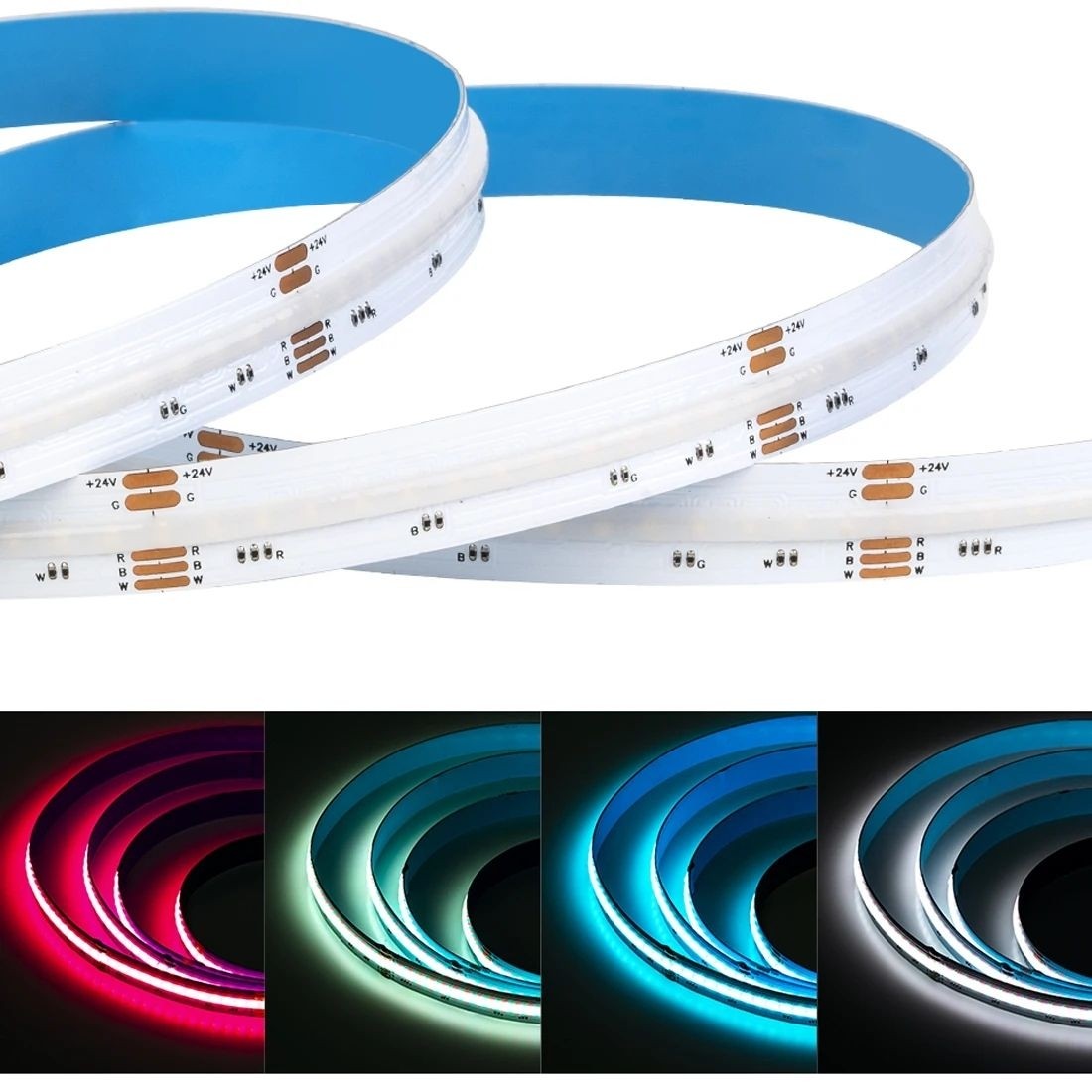 24Vdc 784LEDs/M RGBW Flexible COB Led Light Strip High Density Linear Lighting
