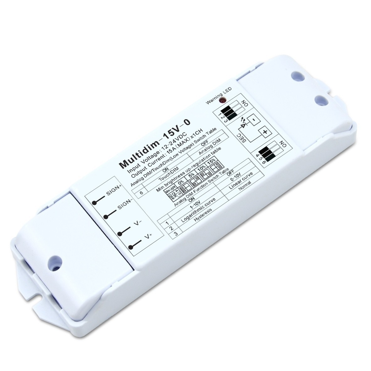 Euchips DC Constant Voltage Dimmable Driver Multidim-15V-0