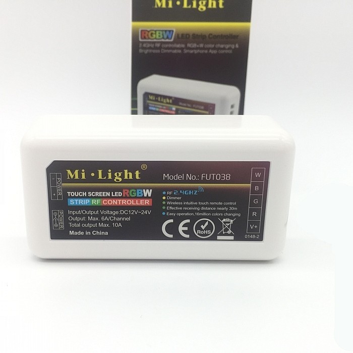 2.4G Touch Screen LED RGBW FUT038 Strip RF Controller Mi.light 4-zone