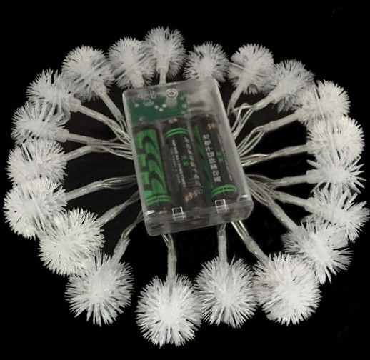 2M 20LEDs String Lamps Battery Snowball LED Fairy Lights