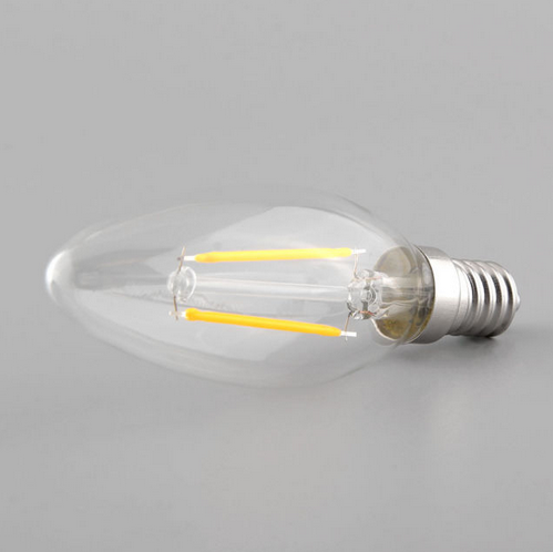 2W E14 E12 LED Filament Bulb Retro LED Candle Light AC 110V 220V