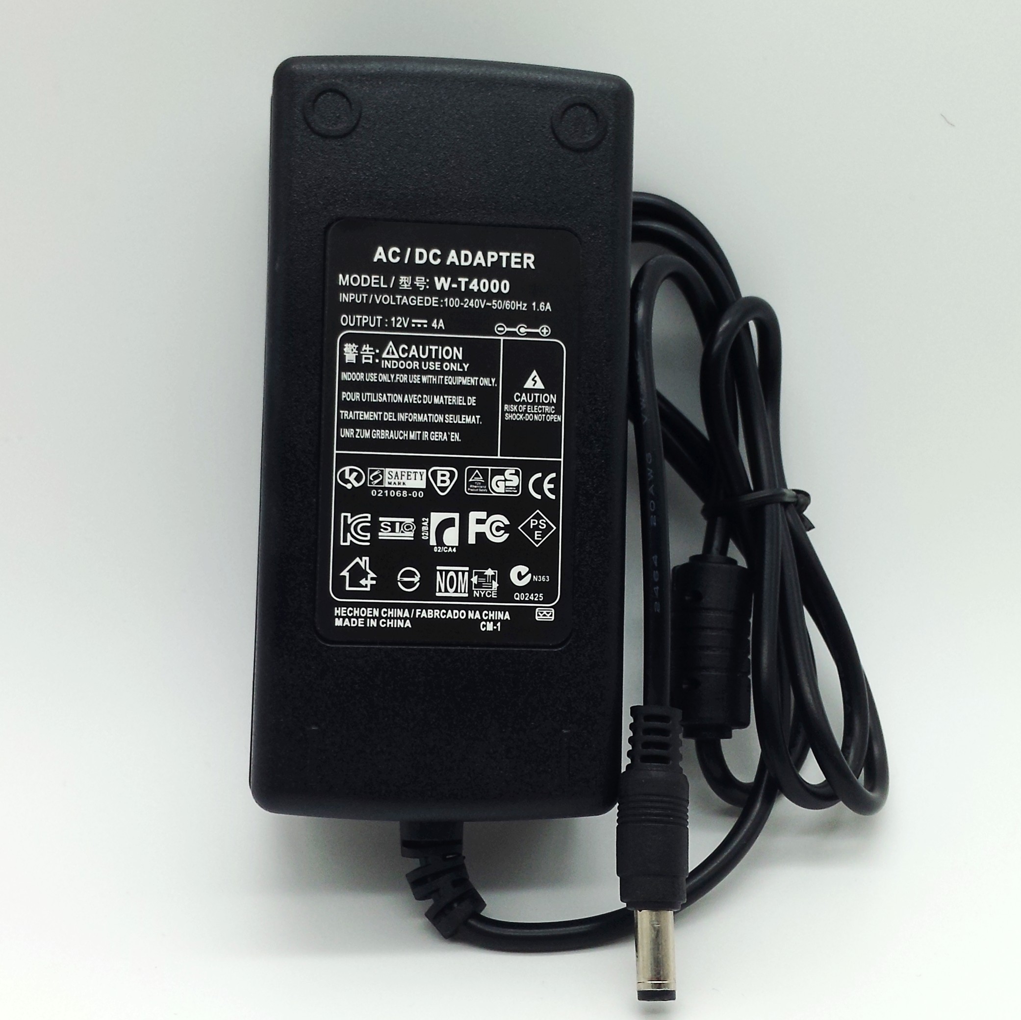 48W 12V 4A Power Adapter AC to DC Transformer