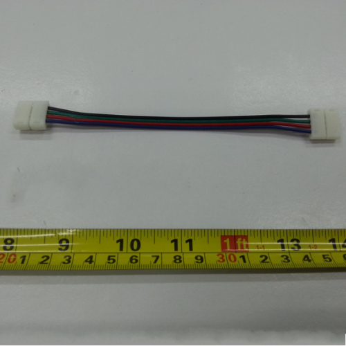 4 Pin 10mm Width Connector for RGB 5050 LED Strip Glue Tape 10Pcs