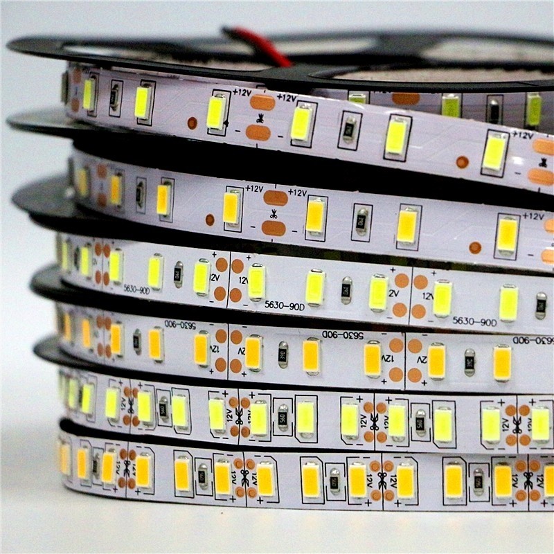 5M White/Warm White 300 450 600 LED Strip Light 12V 5630 Ribbon Strip  