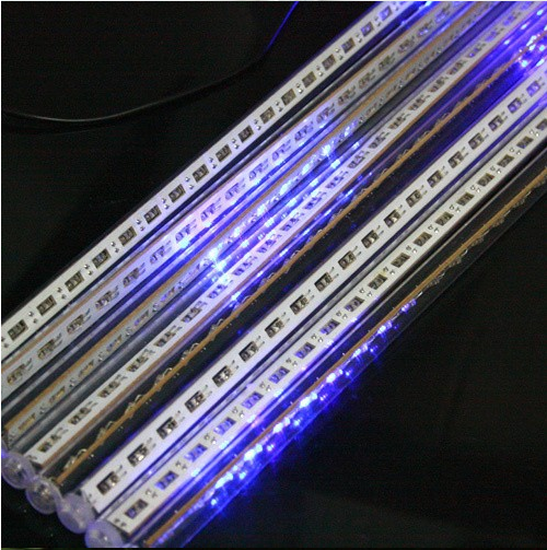 30cm Blue Meteor Lights 8 LED Tubes Christmas Decorative Snow Lamp