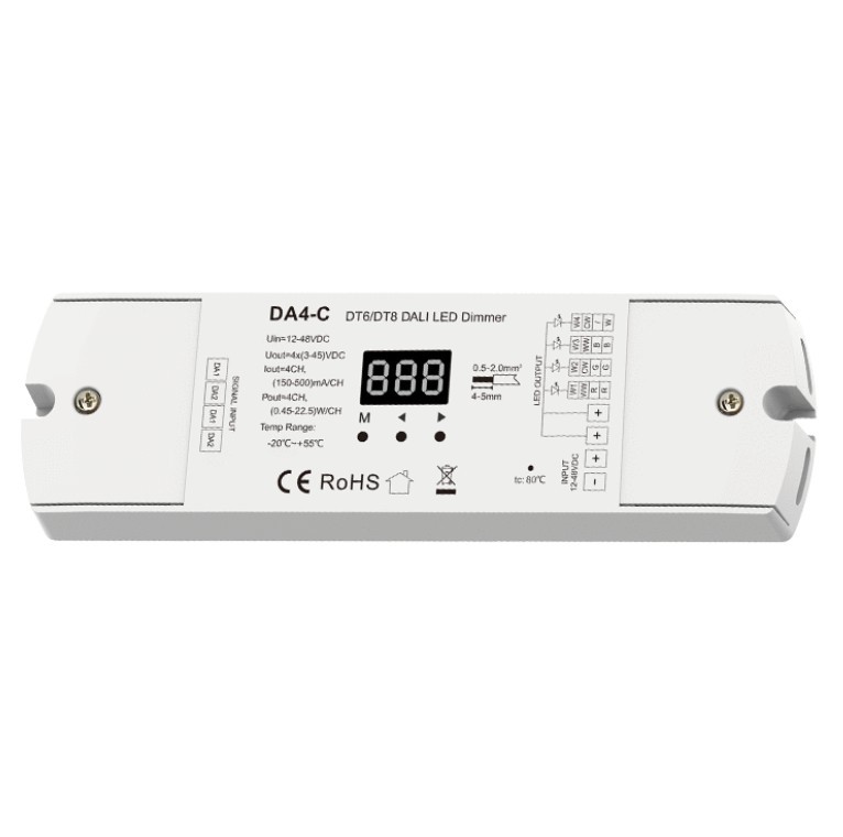 DA4-C 4 Channel CC Led DALI Dimmer Skydance Controller 12-48V DC