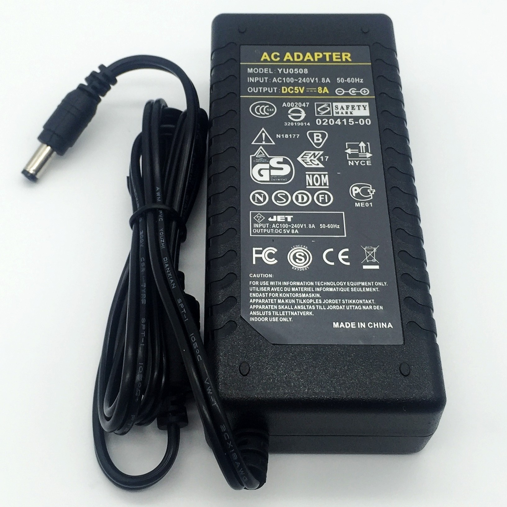 DC 5V 8A AC to DC Power Adapter 40W Constant Voltage Converter