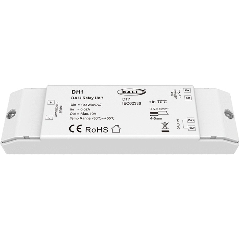 DH1 DT7 1CH 10A DALI AC Skydance Relay Unit Led Controller 100-240V AC