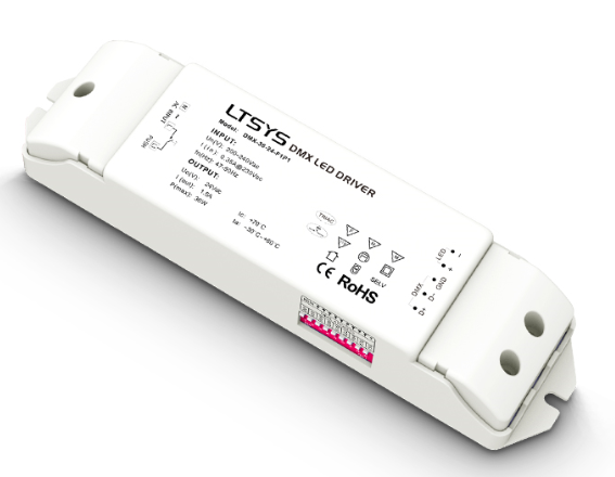 LTECH DMX-36-24-F1P1 LED Intelligent Dimming Driver 24Vdc Output