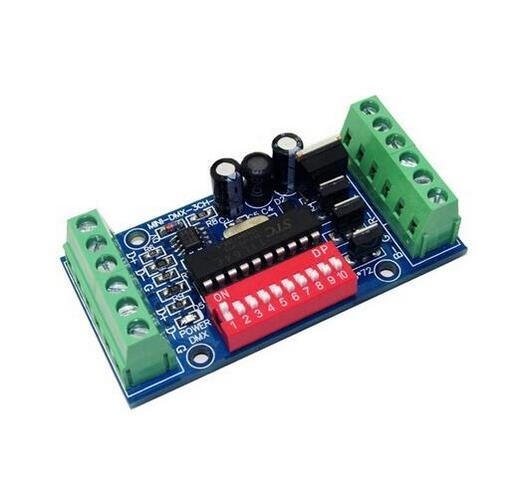 MINI-DMX-3CH-V1 5v-24v Decoder Led Rgb Controller