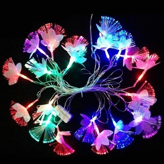 Flower Petals Fiber RGB 4 Meters 20 LED Christmas String Lights 3Pcs
