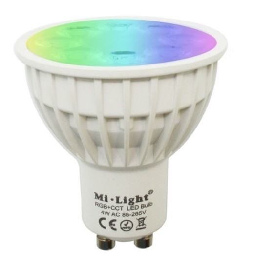 IOS Android Controlled 4W GU10 Mi.light FUT103 RGB+CCT LED Smart Bulb