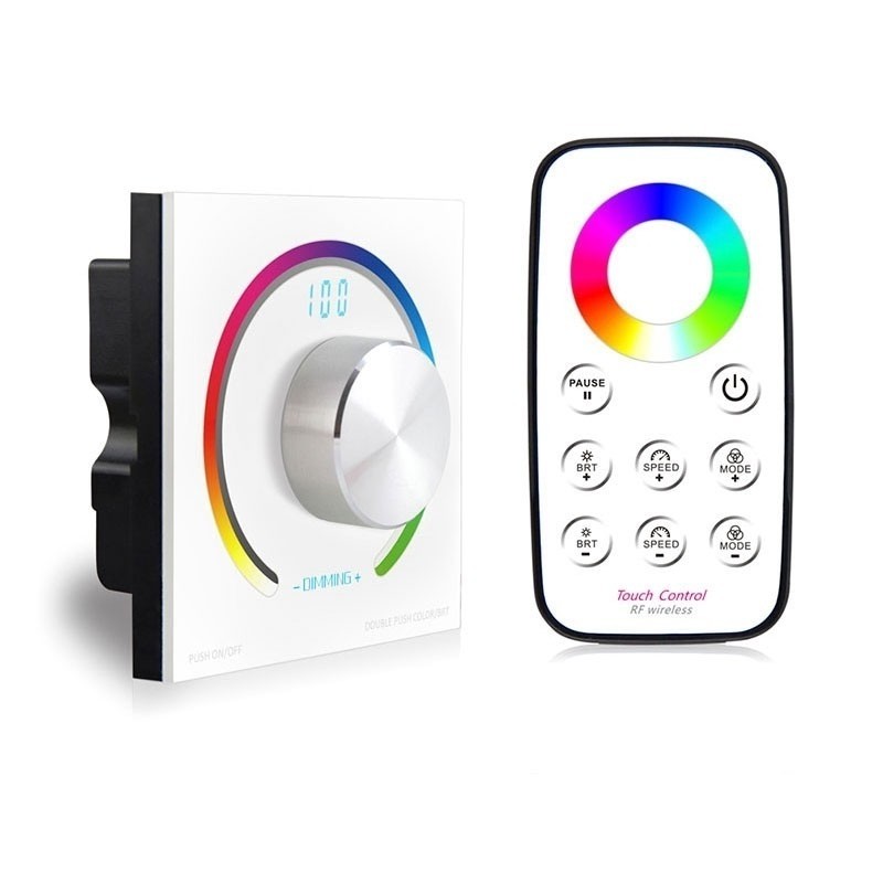 Bincolor BC-K3-T3 Switch Knob Wall RGB Rotary Dimmer Led Controller