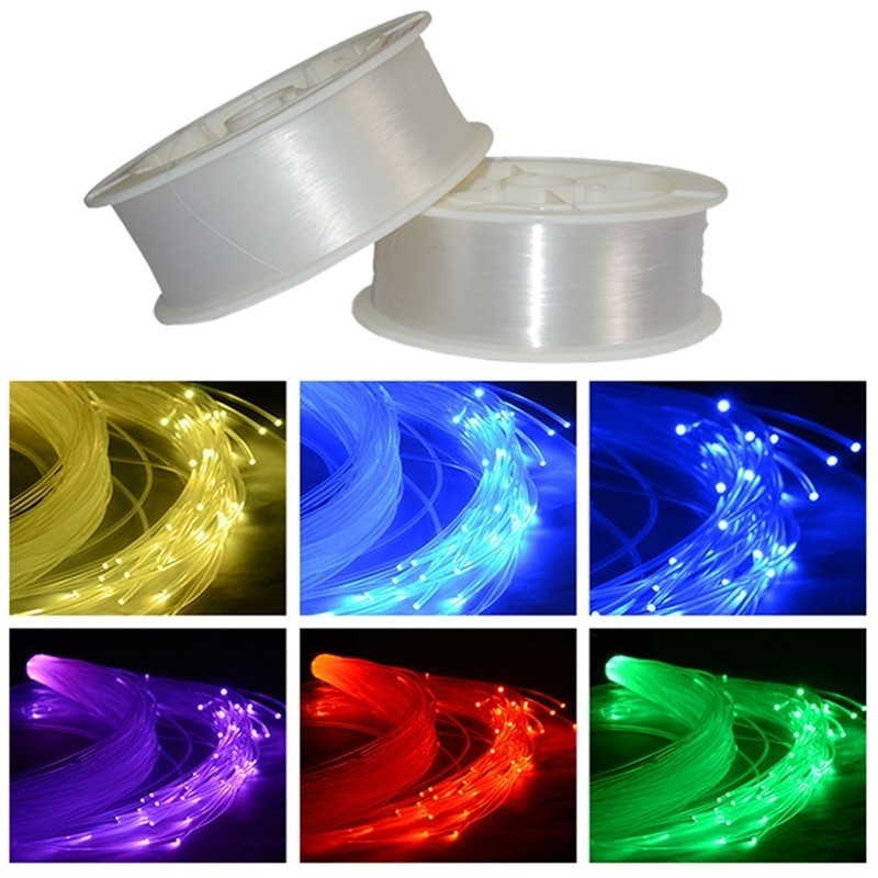 3.0mm Diameter PMMA LED Fiber Optic Cable End Glow For Decoration Lighting 150 meters