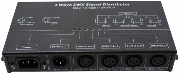 Leynew DMX124 Signal Distributor Output 4 Channels LED Controller