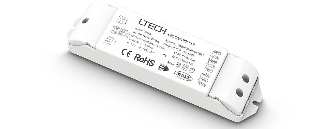 LTECH LT-84A DMX DALI 0-10V Dimming Module Controller 100-240Vac 277Vac