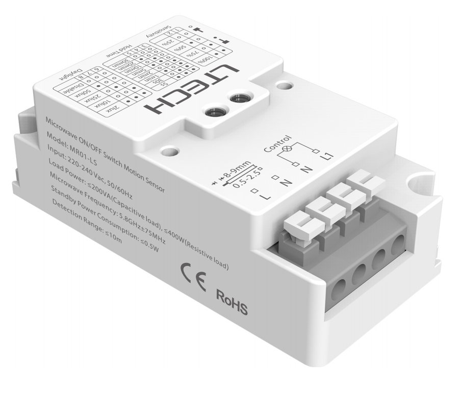 Ltech MR01-LS Led Controller Relay Decoder Control Microwave Motion Sensor Dimmer Driver 220-240Vac