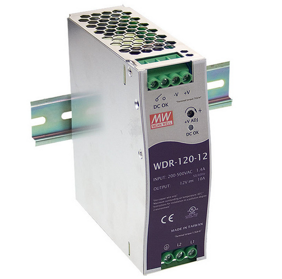 WDR-120 120W Mean Well Single Output Industrial DIN RAIL Power Supply