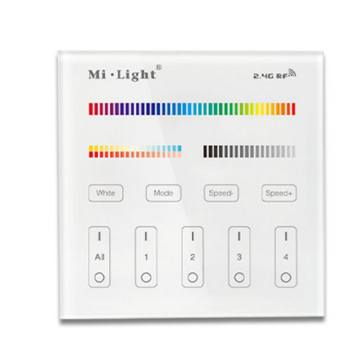 MiBoxer B4 Mi.Light 4-Zone RGB+CCT Touch Panel Wall Controller Led Decoder Control Dimmer Driver