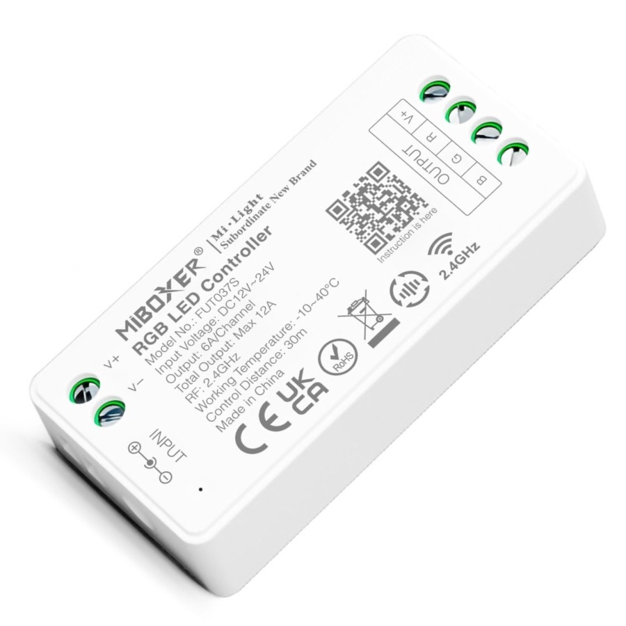 MiBoxer FUT037S MiLight DC12-24V RGB 2.4G RF Wireless Led Cotroller Dimmer Control Driver