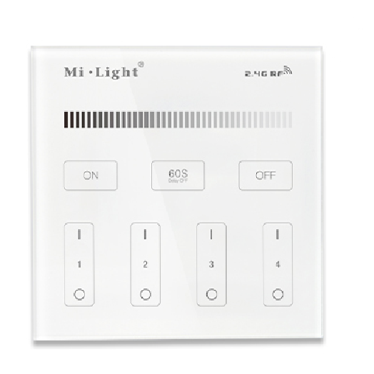 MiBoxer B1 Mi.Light Remote Controller 4-Zone Smart Touch Panel Wall Mount Led Decoder Control Dimmer Driver