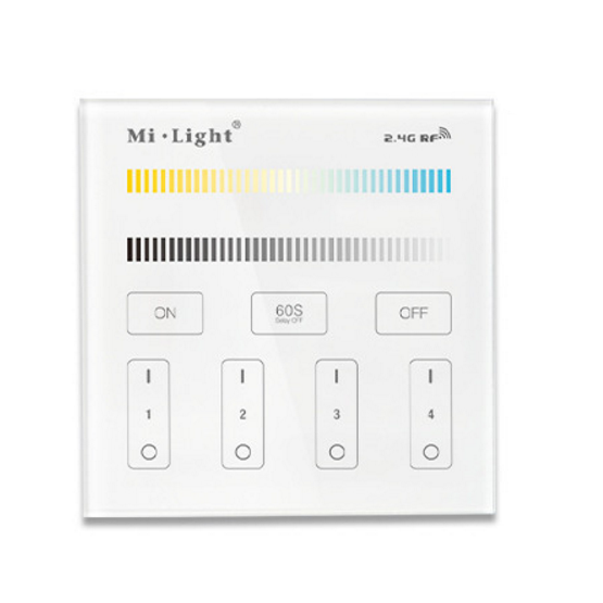 Mi.Light Touch Panel LED Remote Controller B2 4-Zone CCT Adjustable