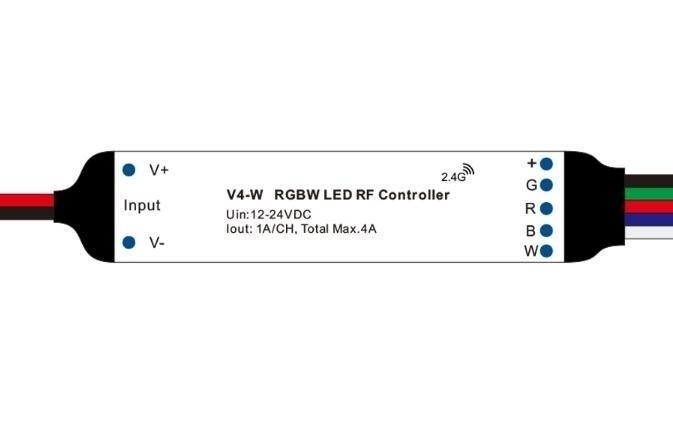 V4-W Skydance Led Controller 4CH*1A 12-24VDC CV Mini Controller