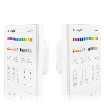 MiBoxer T4 MiLight Wireless Controller 4-Zone RGB+CCT Smart Panel Led Decoder Control Dimmer Driver