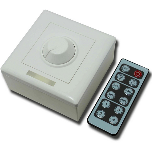 Wall Mounted LED Dimmer Controller With 12 Keys Remote