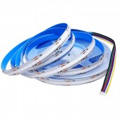 24Vdc 5 in 1 RGB+CCT COB Flexible LED Light Strip 5M 840Leds/m 6Pin FCOB RGBCW