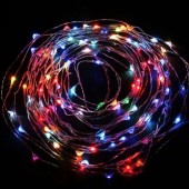 4M 40LEDs AA Battery Copper Wire Christmas Tree Colroful LED String