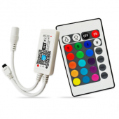 DC12V RGB RGBW Mini Wifi LED Controller + IR 24 Key Remote Control