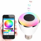 E27 6W RGBW Bluetooth Smart LED Bulb With 4 Speaker for IOS Android