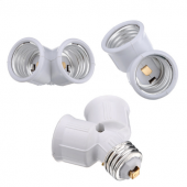 E27 Bulb Lamp Adapter Converter 1 to 2 Splitter 