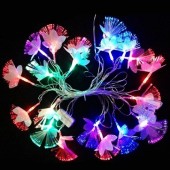 Flower Petals Fiber RGB 4 Meters 20 LED Christmas String Lights 3Pcs
