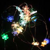 Sun Flower Multi Colors 10M 100 LED Copper Wire Fariy Light String 12V